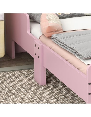 ZONEKIZ Toddler Bed Frame, Princess Bed for Kids, Cloud Design, 143 x 74 x 55 cm, Pink 313-013V00PK
