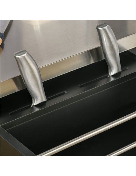 HOMCOM Kitchen Island, MDF, Stainless Steel Top-Black 801-055 - pic 68801 | FastDaddyshop