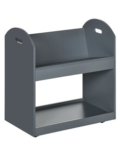 HOMCOM 2-Tier Storage Shelves, Kitchen Cart Shelf Unit with Wheels for Dining & Living Room, Home Study, Grey 838-278V00GY