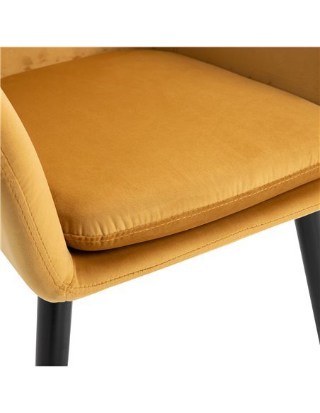 HOMCOM Dining Chairs Set of 2 Modern Upholstered Fabric Velvet-Touch Leisure Chairs with Backrest and Armrests, Lounge Reception - pic 68919 | FastDaddyshop