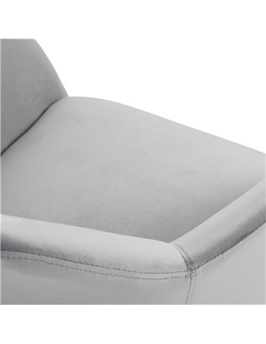 HOMCOM Dining Chairs Set of 2 Modern Upholstered Fabric Velvet-Touch Leisure Chairs with Backrest Armrests, Lounge Reception for