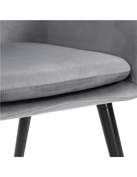 HOMCOM Dining Chairs Set of 2 Modern Upholstered Fabric Velvet-Touch Leisure Chairs with Backrest Armrests, Lounge Reception for - pic 68945 | FastDaddyshop