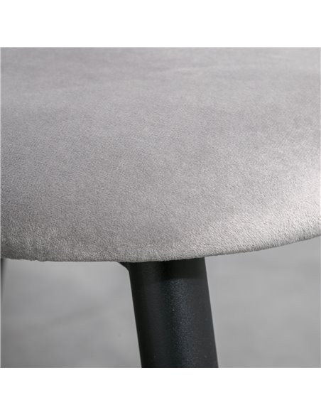HOMCOM Dining Chairs Set of 2, Modern Upholstered Velvet-Touch Fabric Accent High Back Chairs with Metal Legs, Grey 835-380V71LG - pic 69017 | FastDaddyshop