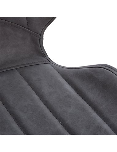 HOMCOM Set of 2 Dining Chairs, Grey PU Leather Upholstered Kitchen Chairs with Moulded Padded Seat, Steel Frame for Dining Room 