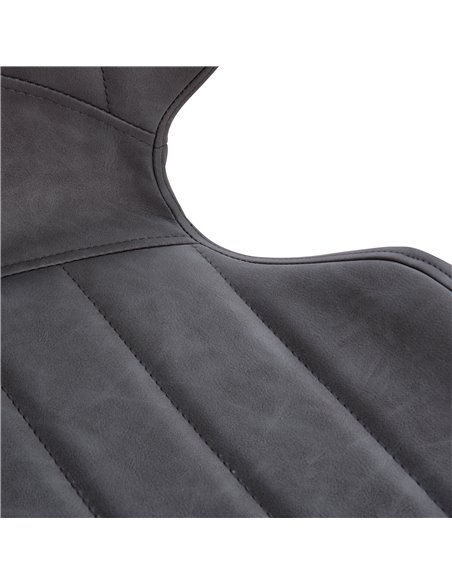 HOMCOM Set of 2 Dining Chairs, Grey PU Leather Upholstered Kitchen Chairs with Moulded Padded Seat, Steel Frame for Dining Room  - pic 69108 | FastDaddyshop