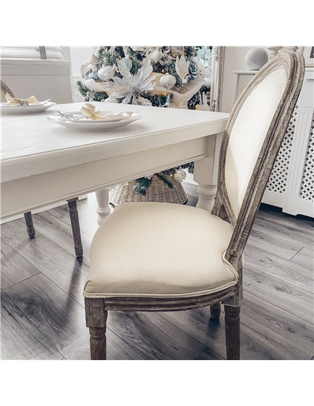 HOMCOM Dining Chairs Set of 2, French-Style Kitchen Chairs with Padded Seats Wood Frame and Brushed Curved Back, Cream White 835 - pic 69133 | FastDaddyshop