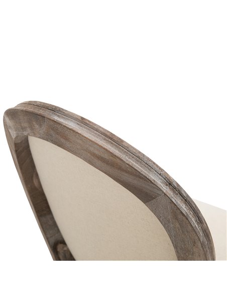 HOMCOM Dining Chairs Set of 2, French-Style Kitchen Chairs with Padded Seats Wood Frame and Brushed Curved Back, Cream White 835 - pic 69134 | FastDaddyshop
