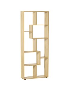 HOMCOM 8-Tier Bookshelf, Freestanding Display Storage, White 836-141