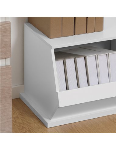 HOMCOM Display Storage Unit 2 Cube Cabinet for Living Room, Bedroom, Playroom, Closet with Dual Compartments, White 838-202