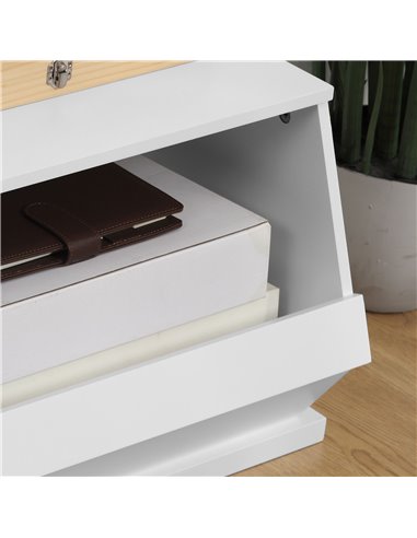 HOMCOM Display Storage Unit 2 Cube Cabinet for Living Room, Bedroom, Playroom, Closet with Dual Compartments, White 838-202