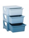 Homcom Kids Storage Units, Dresser with 3 Drawers Blue