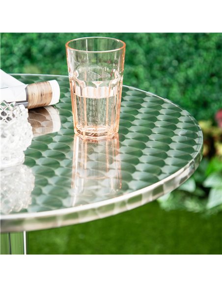 HOMCOM Aluminum Bistro Bar Table Round Tabletop Dining Wine Pub Stainless Steel 2 Height Settings 70cm/110cm 02-0097 - pic 69206 | FastDaddyshop