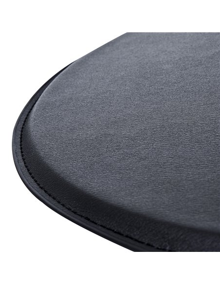 HOMCOM Adjustable Round Bistro Bar Table with PVC Leather Top Steel Base Home Kitchen Dining Desk  Black 02-0071 - pic 69224 | FastDaddyshop