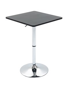 HOMCOM Modern Height Adjustable Counter Bar Table, Black and Silver 835-303BK