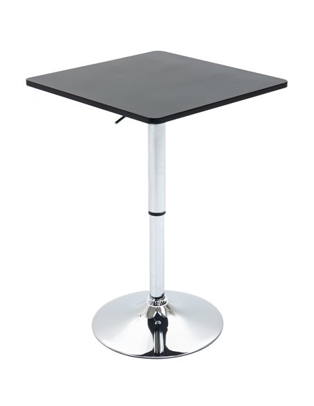 HOMCOM Modern Height Adjustable Counter Bar Table, Black and Silver 835-303BK - pic 69235 | FastDaddyshop