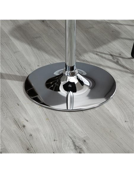 HOMCOM Modern Height Adjustable Counter Bar Table with 360° Swivel Tabletop and Electroplating Metal Base, Pub Desk, Black and S - pic 69242 | FastDaddyshop