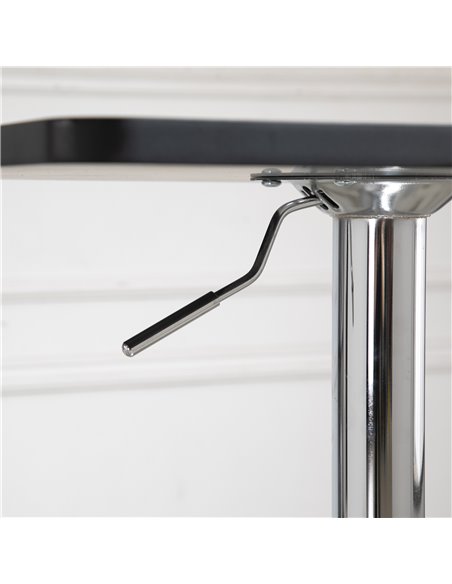 HOMCOM Modern Height Adjustable Counter Bar Table with 360° Swivel Tabletop and Electroplating Metal Base, Pub Desk, Black and S - pic 69243 | FastDaddyshop