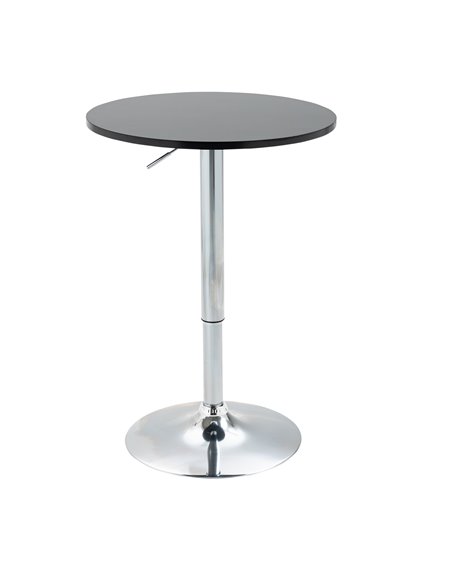 HOMCOM Round Height Adjustable Bar Table Counter Pub Desk with Metal Base for Home Bar, Dining Room, Kitchen, Black 835-504 - pic 69271 | FastDaddyshop