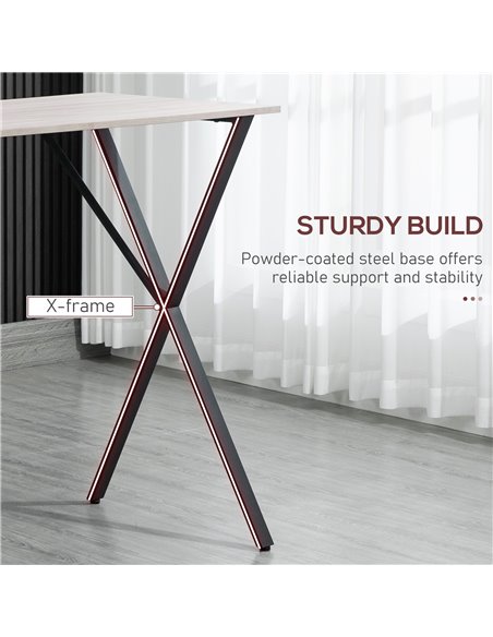 HOMCOM 120 cm Rectangular Bar Table for 4 People, Modern Kitchen Table with Marble Effect Tabletop, Steel Legs, for Living Room, - pic 69294 | FastDaddyshop