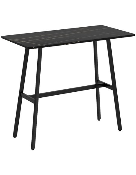 HOMCOM Contemporary Design High Top Kitchen Table for 4, Black 83A-029V00BK - pic 69298 | FastDaddyshop
