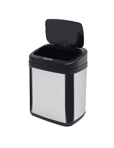 HOMCOM 20L LUXURY Automatic Sensor Dustbin, Silver-Black 03-0053
