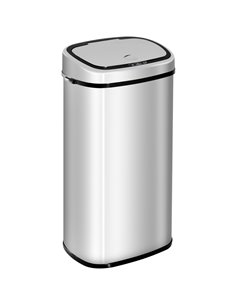 HOMCOM 68L Automatic Sensor Lid Steel Kitchen Bin Silver 851-003