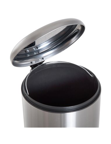 HOMCOM Foot Pedal Bin Stainless Steel Metal Waste Rubbish Lid Kitchen Garbage 30L 851-013
