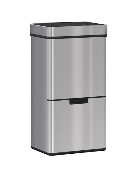 HOMCOM 72L Recycling Sensor Bin, Stainless Steel 3 Compartments, Steel Colour 851-018 - pic 69343 | FastDaddyshop