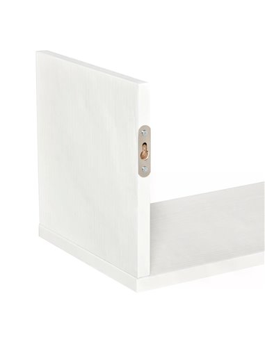 HOMCOM Set of 3 Wooden U-Shaped Floating Shelves Set Wall Mounted Hanging Bookshelf CD DVD Storage Display for Bedroom Living Ro