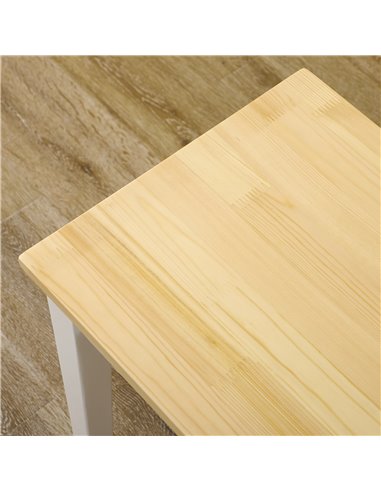 HOMCOM 102 cm Wood Dining Bench for 2 People, Wooden Bench for Kitchen, Dining Room, Entryway, NaturalВ WoodВ Effect 837-334V01N