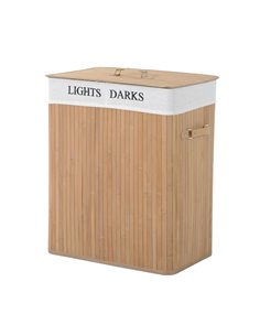 HOMCOM 100L Collapsible Natural Wood  Laundry Hamper Organizer, Natural 850-020