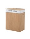HOMCOM 100L Collapsible Natural Wood  Laundry Hamper Organizer, Natural 850-020