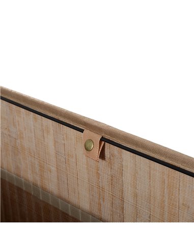 HOMCOM 100L Collapsible Natural Wood  Laundry Hamper Organizer Clothes Washing Basket Bin Storage Box w/Lid Removable Lining 52x