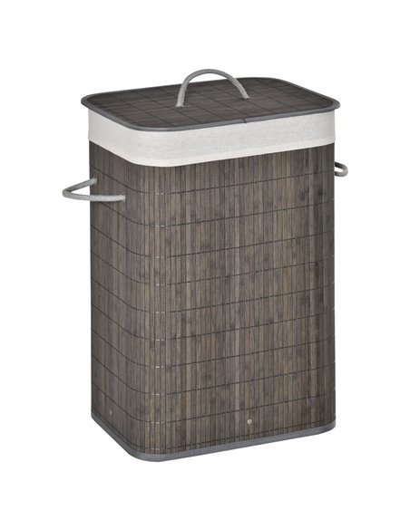 HOMCOM Collapsible Laundry Basket with Flip Lid, Grey 850-146 - pic 69451 | FastDaddyshop