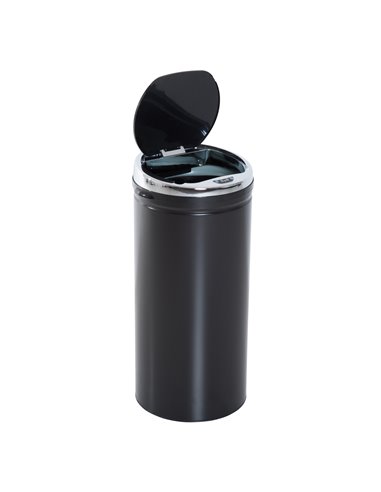 HOMCOM 42L Stainless Steel Sensor Trash Can W/ Bucket-Black 03-0045