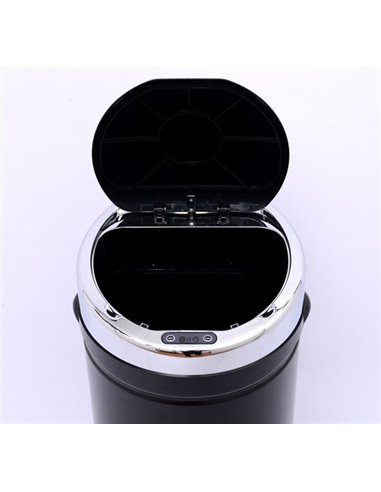 HOMCOM 42L Stainless Steel Sensor Trash Can W/ Bucket-Black 03-0045