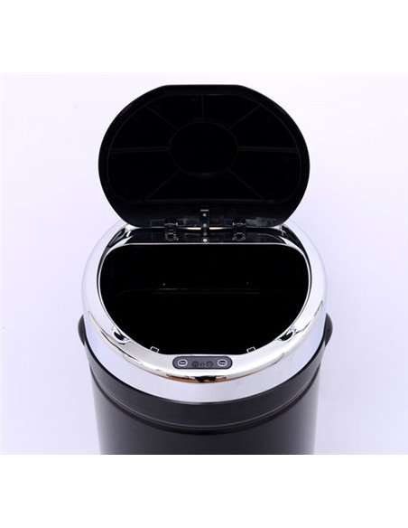 HOMCOM 42L Stainless Steel Sensor Trash Can W/ Bucket-Black 03-0045 - pic 69530 | FastDaddyshop
