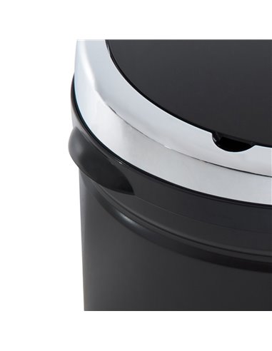 HOMCOM 50L Stainless Steel Sensor Trash Can W/ Bucket-Black 03-0046