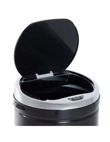 HOMCOM 50L Stainless Steel Sensor Trash Can W/ Bucket-Black 03-0046 - pic 69540 | FastDaddyshop