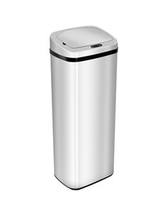 HOMCOM 50L Infrared Touchless Automatic Motion Sensor Dustbin Stainless Steel Trash Can Home Office 851-004