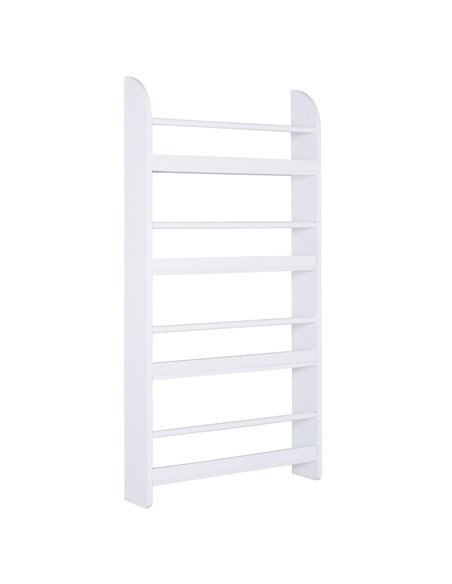 HOMCOM Wood Wall/Standing Magazine Holders Book Rack Shelf 4 Tiers Space Saving Design Water Resist Home Office Decoration 836-1 - pic 69613 | FastDaddyshop