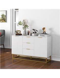 HOMCOM Modern Storage Cabinet Freestanding Cupboard with 3 Drawers for Dining Room, Living Room 837-151 2