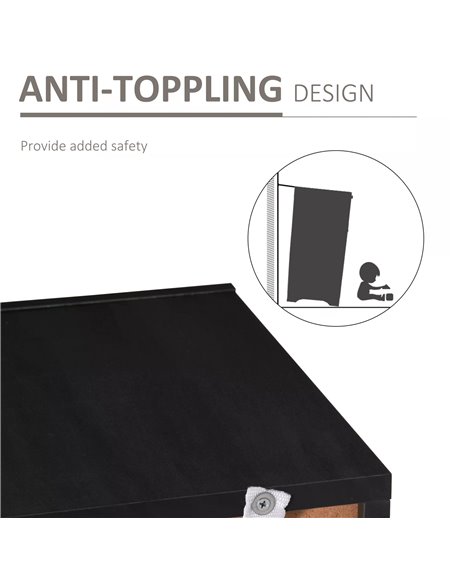 HOMCOM High Gloss LED Cabinet Cupboard Sideboard Buffet Console with RGB Lighting for Entryway, Dining Area, Living Room, Black  - pic 69663 | FastDaddyshop