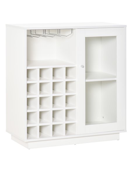 HOMCOM Modern Sideboard Wine Cabinet Cupboard, White 801-191 - pic 69667 | FastDaddyshop