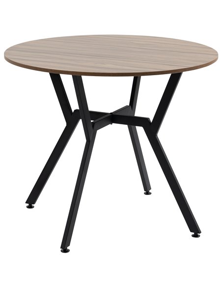 HOMCOM Dining Room Table with Black Legs Anti-slip Foot Pads for Living Room Dining Room 90 x 76 cm Brown 835-860V00BN - pic 69775 | FastDaddyshop
