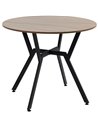 HOMCOM Dining Room Table with Black Legs Anti-slip Foot Pads for Living Room Dining Room 90 x 76 cm Brown 835-860V00BN