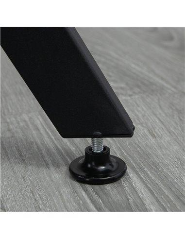 HOMCOM Dining Room Table with Black Legs Anti-slip Foot Pads for Living Room Dining Room 90 x 76 cm Brown 835-860V00BN