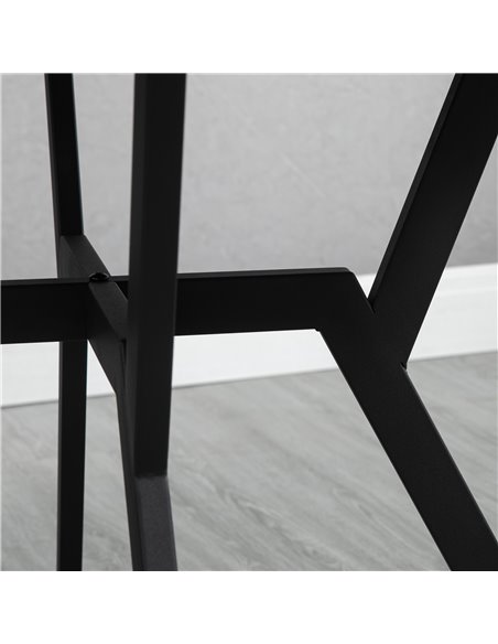 HOMCOM Dining Room Table with Black Legs Anti-slip Foot Pads for Living Room Dining Room 90 x 76 cm Brown 835-860V00BN - pic 69783 | FastDaddyshop
