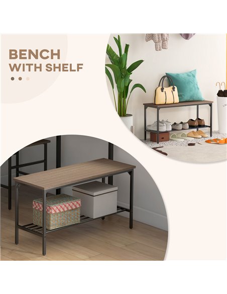 HOMCOM Four-Piece Dining Set, With Table, Chairs and Bench 83A-109V00GY - pic 69843 | FastDaddyshop
