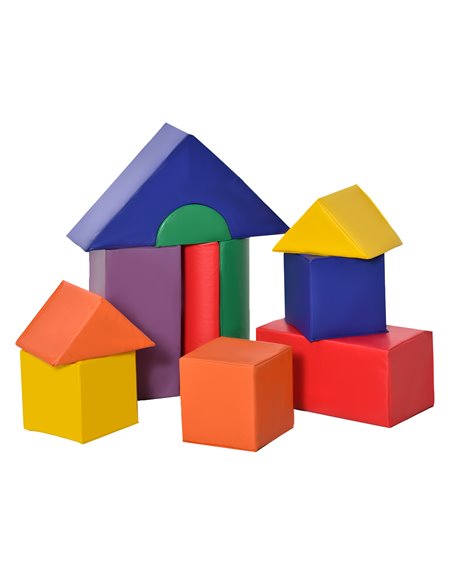 HOMCOM 11 Piece Soft Play Blocks Kids Climb and Crawl Gym, Multicoloured 3D0-008 - pic 69892 | FastDaddyshop